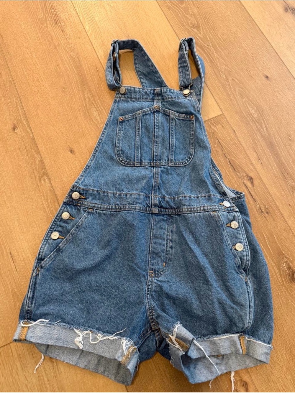 Old Navy Blue Denim Short Overalls